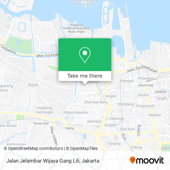 Jalan Jelambar Wijaya Gang Lili map