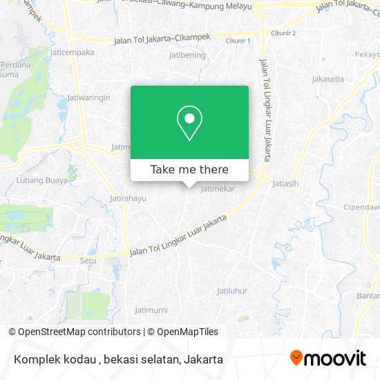 Komplek kodau , bekasi selatan map