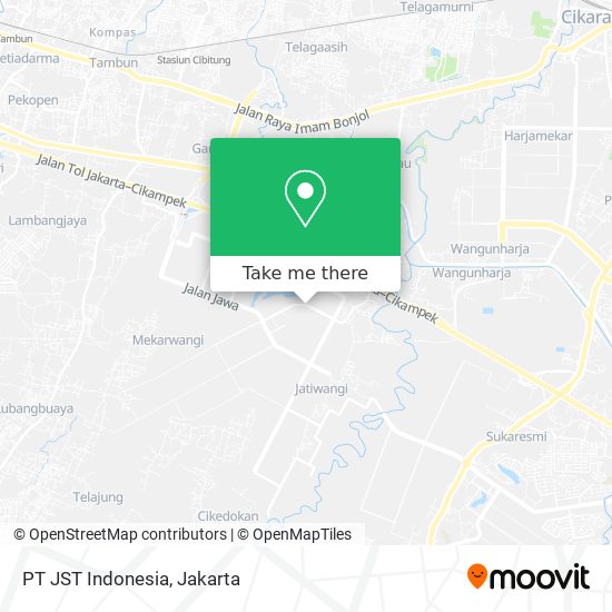 PT JST Indonesia map