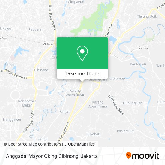 Anggada, Mayor Oking Cibinong map