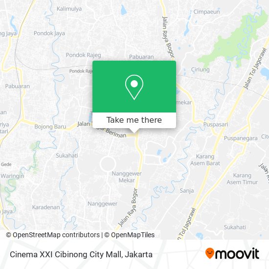 Cinema XXI Cibinong City Mall map