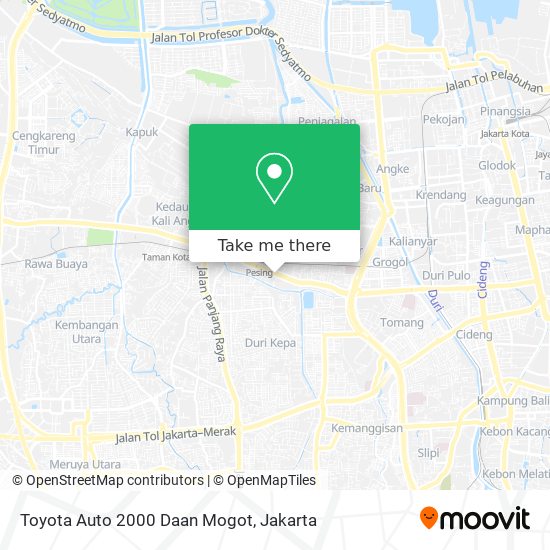 Toyota Auto 2000 Daan Mogot map