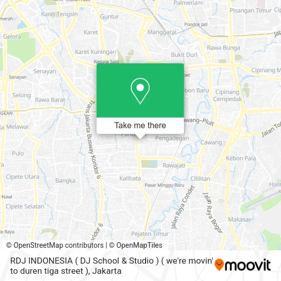 RDJ INDONESIA ( DJ School & Studio ) ( we're movin' to duren tiga street ) map