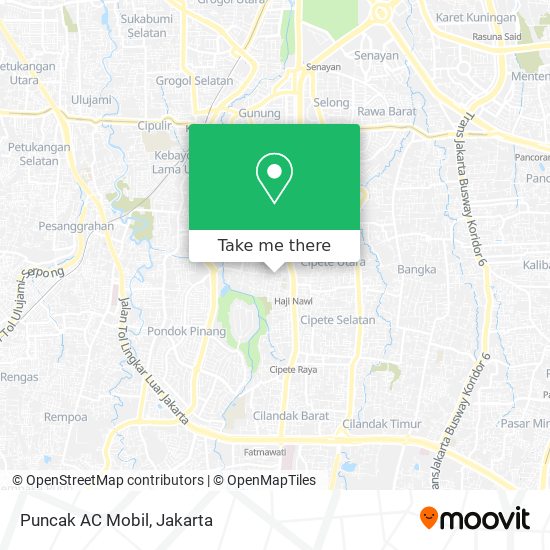 Puncak AC Mobil map