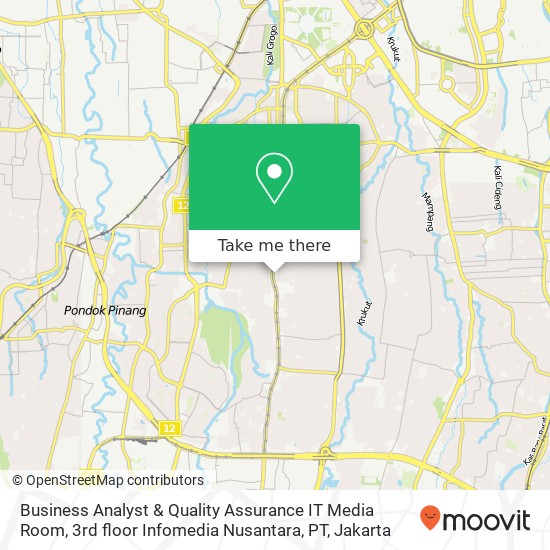 Business Analyst & Quality Assurance IT Media Room, 3rd floor Infomedia Nusantara, PT map