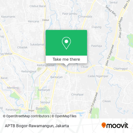 APTB Bogor-Rawamangun map