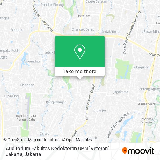 Auditorium Fakultas Kedokteran UPN "Veteran" Jakarta map