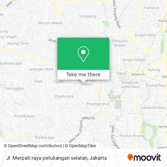 Jl. Merpati raya petukangan selatan map