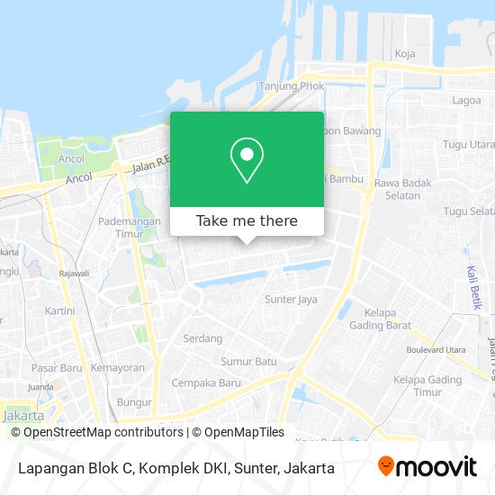 Lapangan Blok C, Komplek DKI, Sunter map