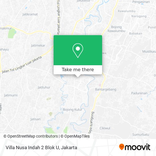 Villa Nusa Indah 2 Blok U map