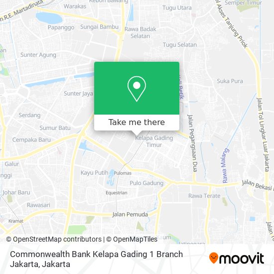 Commonwealth Bank Kelapa Gading 1 Branch Jakarta map