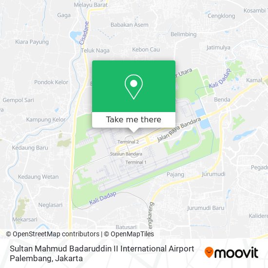 Sultan Mahmud Badaruddin II International Airport Palembang map