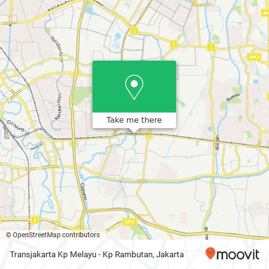 Transjakarta Kp Melayu - Kp Rambutan map