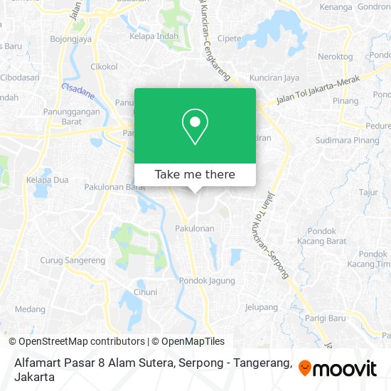 Alfamart Pasar 8 Alam Sutera, Serpong - Tangerang map