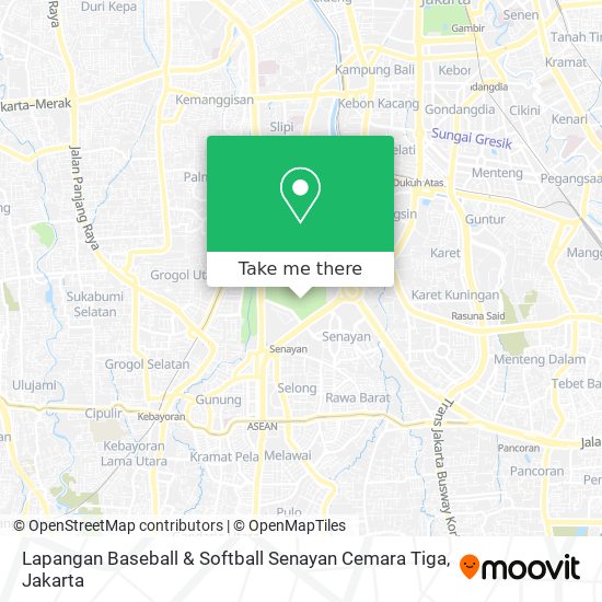 Lapangan Baseball & Softball Senayan Cemara Tiga map