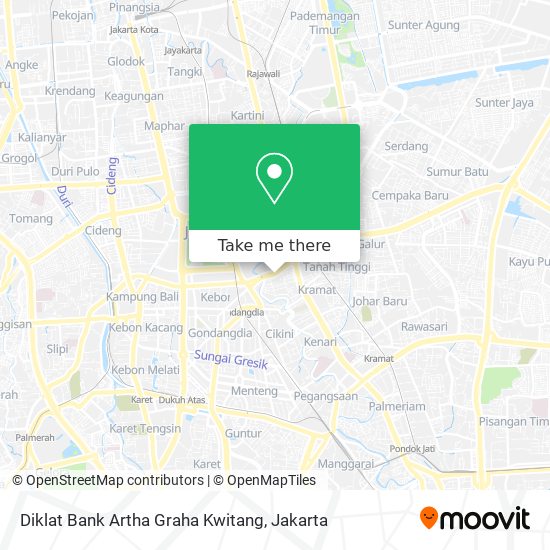 Diklat Bank Artha Graha Kwitang map