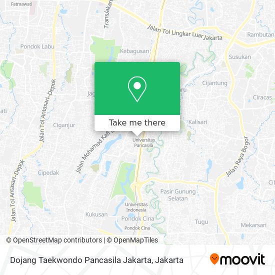 Dojang Taekwondo Pancasila Jakarta map