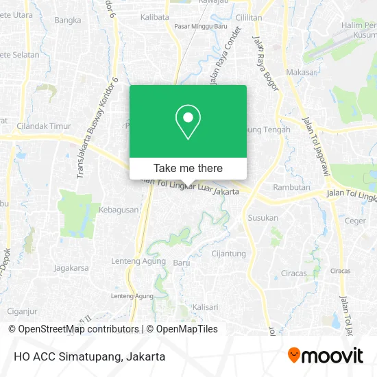 HO ACC Simatupang map