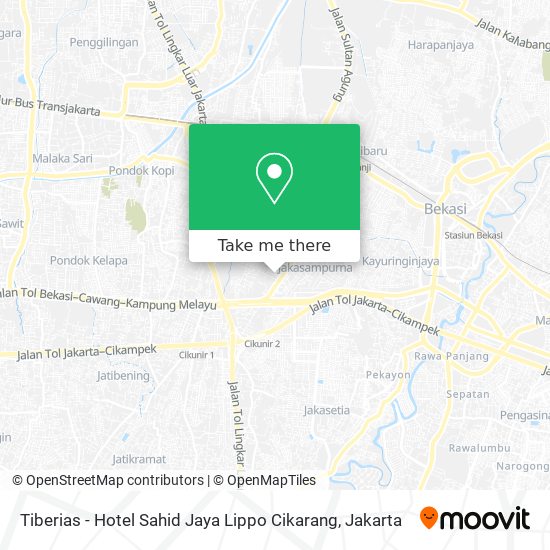 Tiberias - Hotel Sahid Jaya Lippo Cikarang map