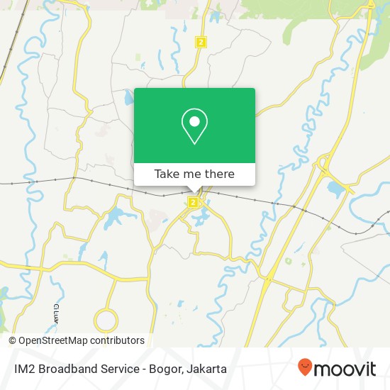 IM2 Broadband Service - Bogor map