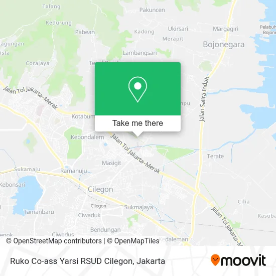 Ruko Co-ass Yarsi RSUD Cilegon map