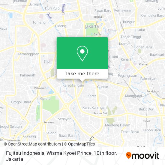 Fujitsu Indonesia, Wisma Kyoei Prince, 10th floor map