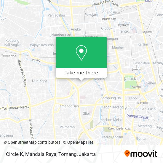 Circle K, Mandala Raya, Tomang map