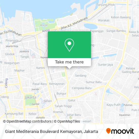 Giant Mediterania Boulevard Kemayoran map
