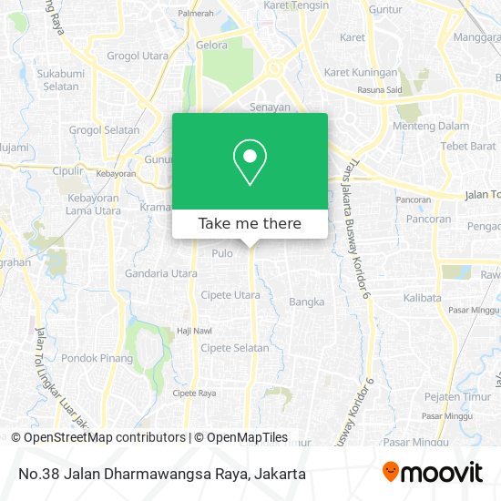 No.38 Jalan Dharmawangsa Raya map