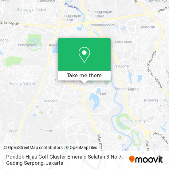 Pondok Hijau Golf Cluster Emerald Selatan 3 No 7, Gading Serpong map