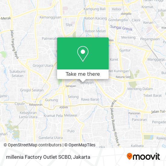 millenia Factory Outlet SCBD map