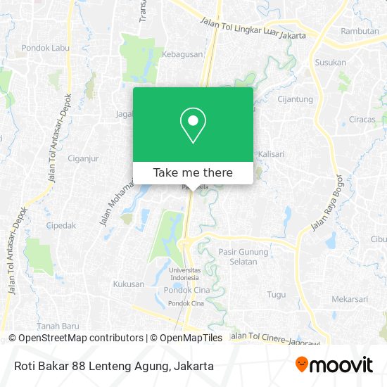 Roti Bakar 88 Lenteng Agung map