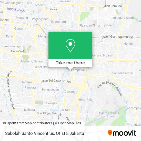 Sekolah Santo Vincentius, Otista map