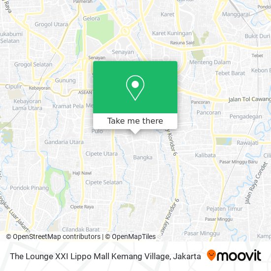 The Lounge XXI Lippo Mall Kemang Village map