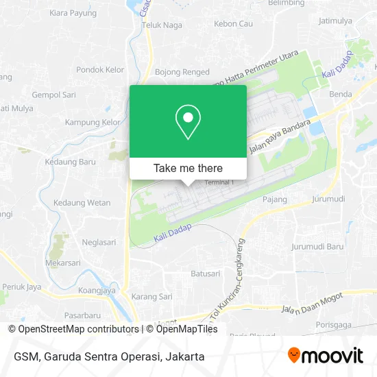 GSM, Garuda Sentra Operasi map