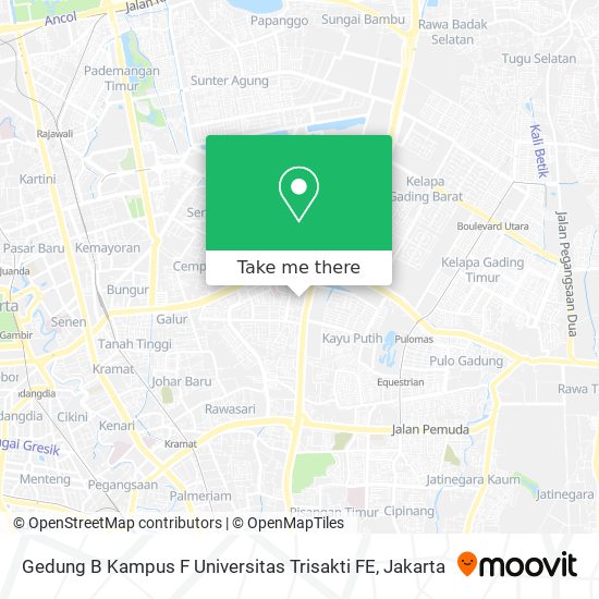 Gedung B Kampus F Universitas Trisakti FE map