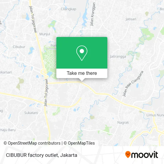 CIBUBUR factory outlet map