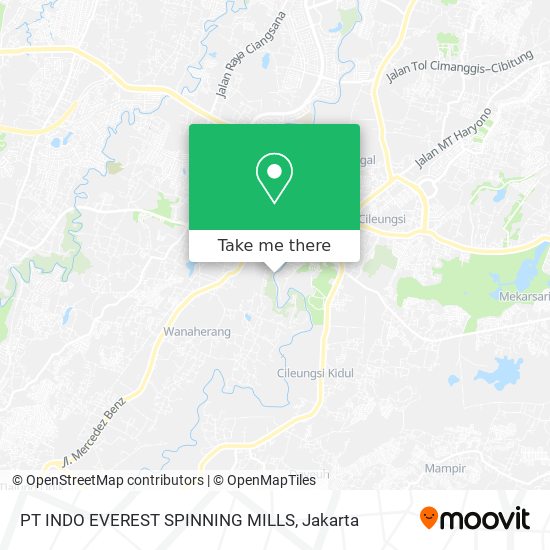 PT INDO EVEREST SPINNING MILLS map