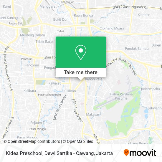 Kidea Preschool, Dewi Sartika - Cawang map