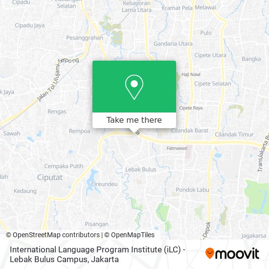 International Language Program Institute (iLC) - Lebak Bulus Campus map