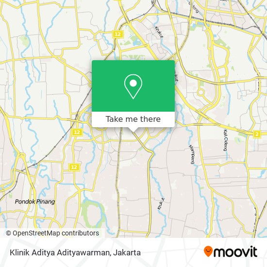 Klinik Aditya Adityawarman map