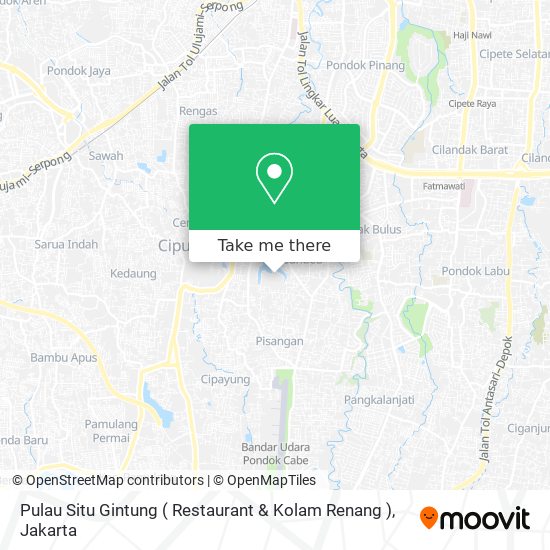 Pulau Situ Gintung ( Restaurant & Kolam Renang ) map