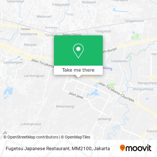 Fugetsu Japanese Restaurant, MM2100 map