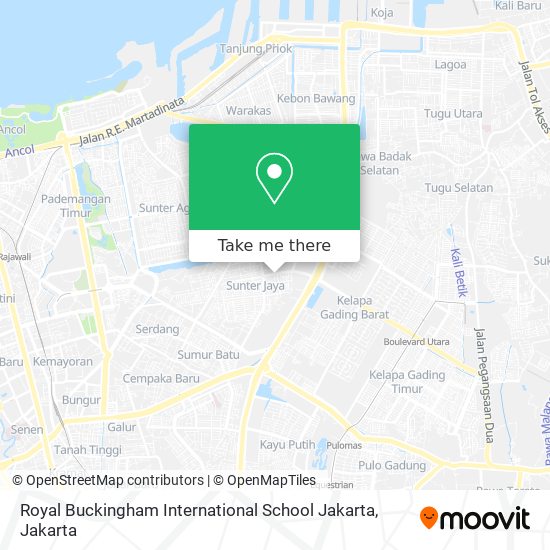 Royal Buckingham International School Jakarta map