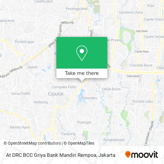 At DRC BCC Griya Bank Mandiri Rempoa map