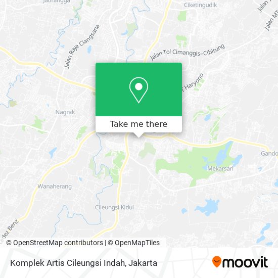 Komplek Artis Cileungsi Indah map
