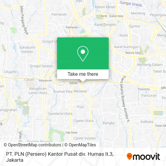 PT. PLN (Persero) Kantor Pusat div. Humas lt.3 map