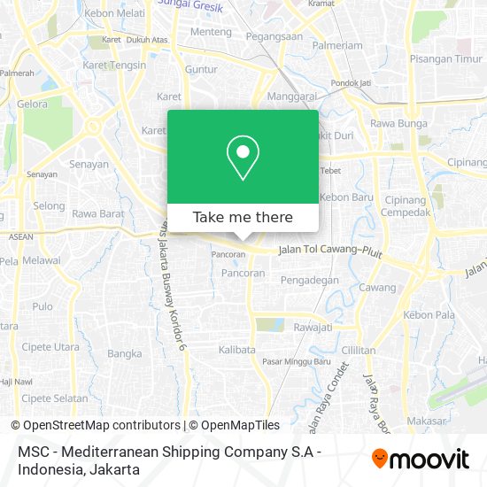 MSC - Mediterranean Shipping Company S.A - Indonesia map