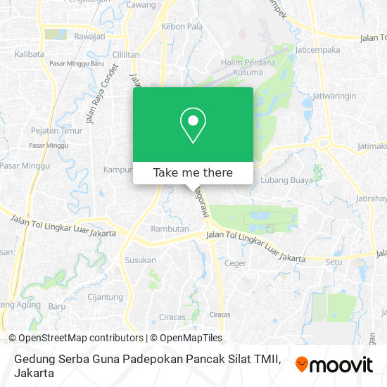 Gedung Serba Guna Padepokan Pancak Silat TMII map