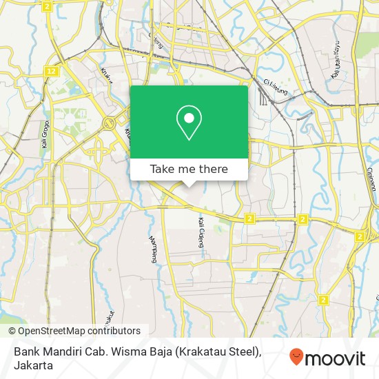 Bank Mandiri Cab. Wisma Baja (Krakatau Steel) map